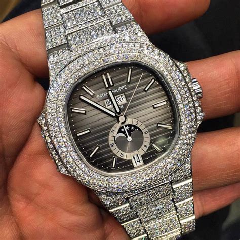 patek philippe nautilus iced out|patek philippe nautilus full diamond.